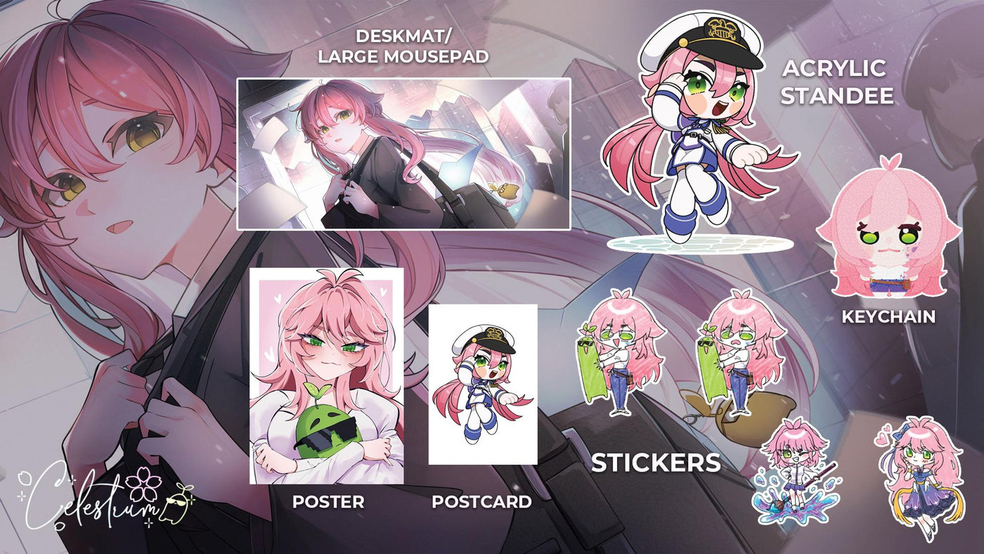 4x6 Indie VTuber Celestium by Yuki Postcard Print, Cute Merch