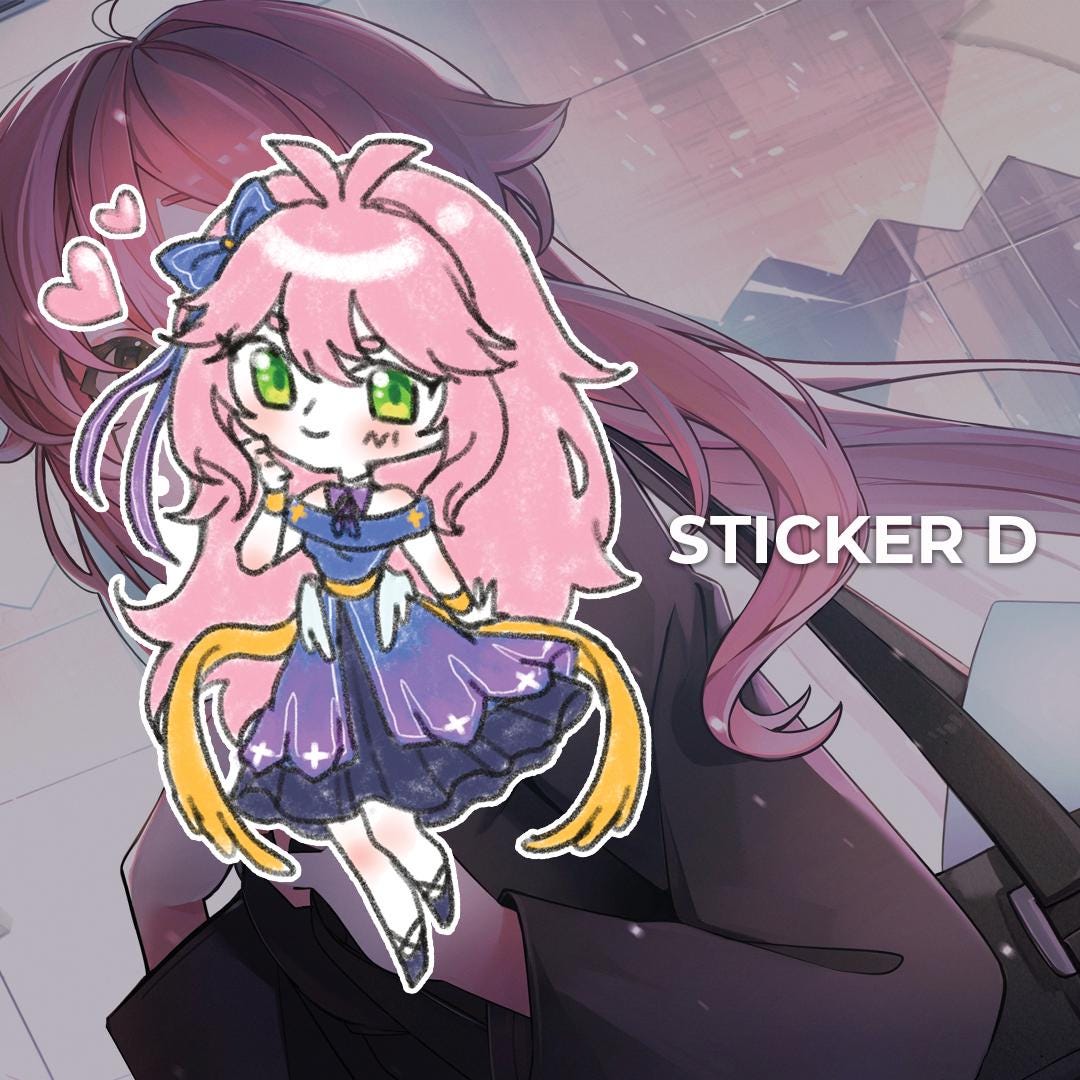 Celestium by Soraryse Sticker, Waterproof Vinyl Sticker - Cute VTuber Sticker for Laptops, Journal, etc